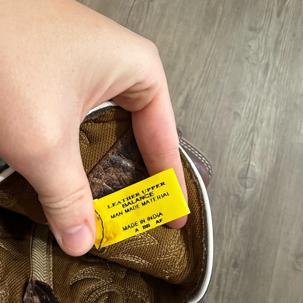 Dan Post Kids Western Boots in Brown and Blue Leather Upper Children’s 3 D